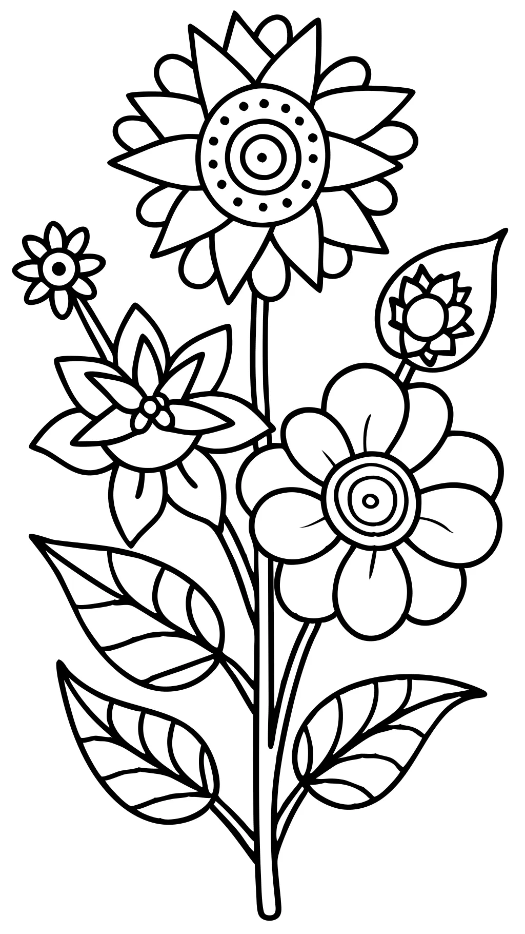 free adult coloring pages of flowers